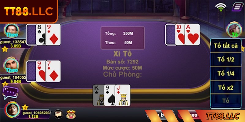 Xì tố TT88 lựa chọn cho người yêu thích game bài chiến thuật
