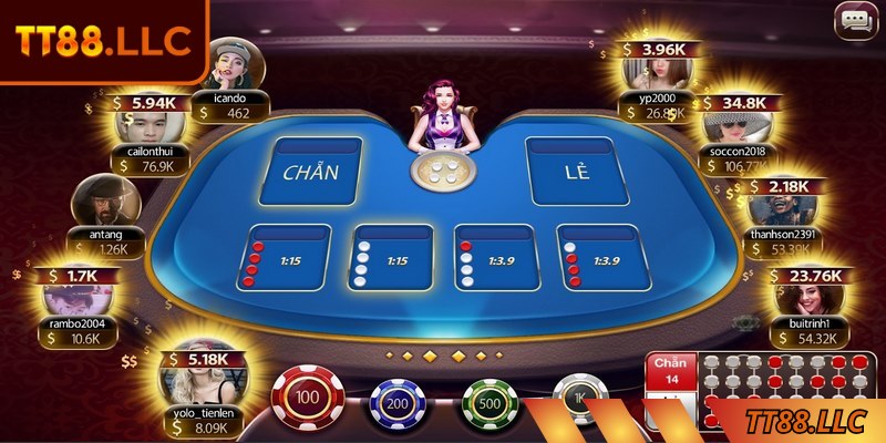 Giao diện của xóc đĩa tại TT88 được thiết kế tinh tế